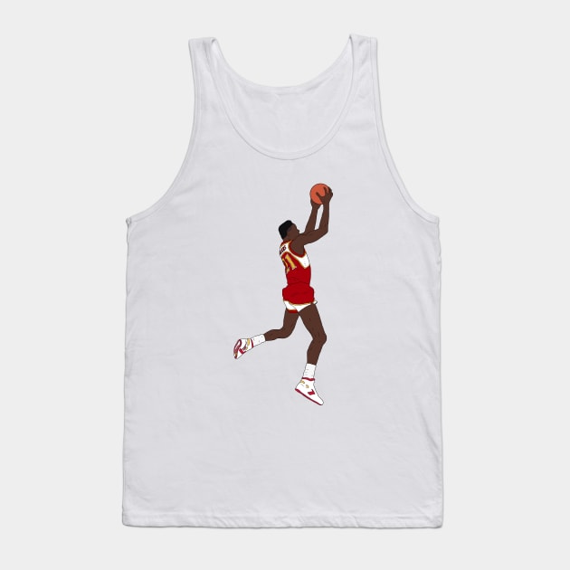 Dominique Wilkins Reverse Dunk Tank Top by rattraptees